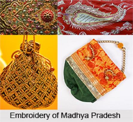 Embroidery famous handicrafts of Madhya Pradesh